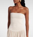 Платье макси без бретелек со сборками Dia Aya Muse, белый - фото 4