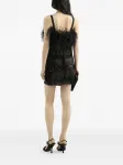 Платье мини с перьями DOLCE & GABBANA, черный - фото 3