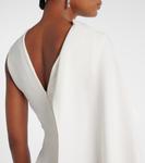 Свадебное платье Edith с драпировкой из крепа миди Roksanda, слоновая кость - фото 6