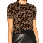 Детский свитер FENDI, коричневый - фото 9