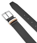 Ремень мужской Boss из натуральной кожи, черный - фото 2