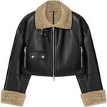 NANUSHKA Куртка из дублированной овчины, Black - фото 3