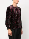 Блузка с принтом пейсли Pierre-Louis Mascia, черный - фото 4