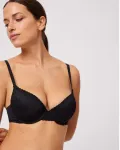 Бюстгальтер-балконет двойного пуш-ап с кружевом Ysabel Mora, черный - фото