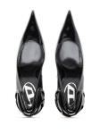 Diesel туфли с заостренным носком и ремешком на пятке, черный - фото 5