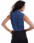 Джинсовый топ ASOS DESIGN в полувыцветшем синем цвете - фото 2