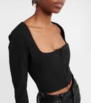 Джерси укороченный топ Acne Studios, черный - фото 4