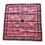 HERMES Шёлковый шарф унисекс розовый, Pink - фото 7
