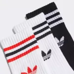 Детские носки Adidas, 3 пары (белый черный) - фото 5