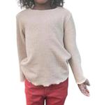 Светло-коричневый топ с текстурой черепахи для девочек VIGNETTE - фото