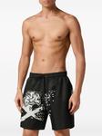 Plein Sport плавки-шорты с принтом, черный - фото 2