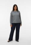 Джемпер Vero Moda Curve VMCROSE, Medium Grey Melange/Dark Grey - фото 2