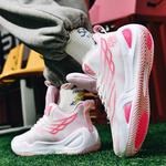 Баскетбольные кроссовки High Top Unisex Black-tailed Deer 888 Асимметричные (Бежевый+Белый Лунный) Кожа - фото 3