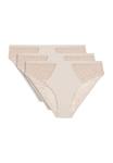 Брифы Marks & Spencer 3PACK SOFT KNICKERS, Opaline/Beige - фото 5