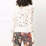 MSGM Свитер FW21 Loose Fit женский белый - фото 6