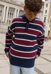 Джемпер Next, Navy Blue Burgundy Stripe - фото 2