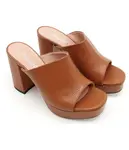 Кожаные тапочки Pollini, коричневый - фото 3