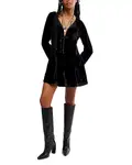 Бархатное мини-платье Линни Free People, черный - фото 2