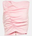 Укороченный топ со сборками Versace, Rose - фото