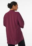 Блуза Zizzi Button-down blouse, Fig/Bordeaux - фото 3