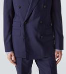 Тропический шерстяной блейзер Dunhill, Spring Navy - фото 6