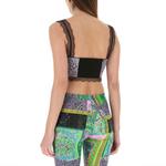 Футболка-бралетт из шелка с леопардовым принтом 'Lilac' VERSACE, фиолетовая - фото 6