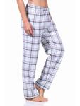 Пижама NORMANN Flanell Hose kariert Baumwolle, бирюзовый - фото 2