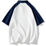 Унисекс поло из хлопка, светло-голубой/абрикосовый бежевый - фото 3