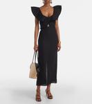 Рюшированное платье миди Johanna Ortiz, черный - фото 2