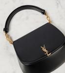 Кожаная наплечная сумка Voltaire Saint Laurent, нуар - фото 6