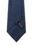 Шелковый галстук в горошек Kiton, синий - фото 3