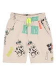 Шорты-бермуды с принтом Billieblush, бежевый - фото