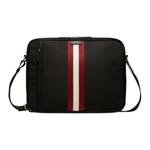 BALLY Мужская черная тканевая сумка через плечо - фото