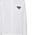 Рубашка мужская белая Prada, белый - фото 6