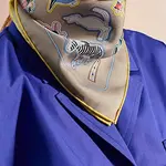 HERMES Шёлковый шёлковый платок, Gray - фото 8