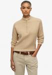 Джемпер Superdry & Co BRUSHED CABLE, Safari Beige Marl/Beige - фото