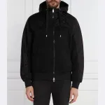 Стальная куртка стандартного кроя Boss, черный - фото