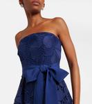 Кружевное платье-бюстье Elie Saab, Moody Blue - фото 4