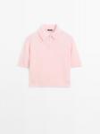Джемпер-Поло из смеси альпаки Massimo Dutti, Rose Pink - фото 2