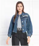 Джинсовая куртка Cropped fit Pinko, синий - фото 3