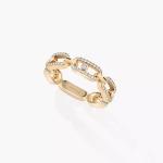 Кольцо Messika Move Link Multi Pavé, желтое золото/бриллианты - фото