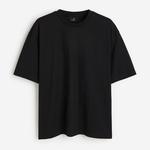 Футболка H&M Oversized Fit Cotton, черный - фото