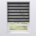 Двойные руленые шторы 120x150 см, серый - фото