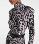 Леопардовое платье миди Norma Kamali, Animal - фото 4