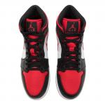 Кроссовки Nike Air Jordan 1 Mid, черно-красный - фото 4