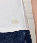 Футболка женская Calvin Klein Jeans облегающего кроя в рубчик, белый - фото 4