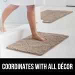 Коврик для ванной Gorilla Grip, 138х61 см, серо-бежевый - фото 6