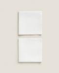 Набор салфеток Zara Home Basic Linen, 2 штуки, белый - фото 3