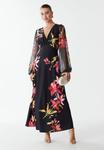 Платье BWLDR JOANNAH MIDI, Hibiscus Floral/Black - фото 6
