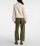 Кашемировый кардиган с косой вязкой Moncler - фото 3